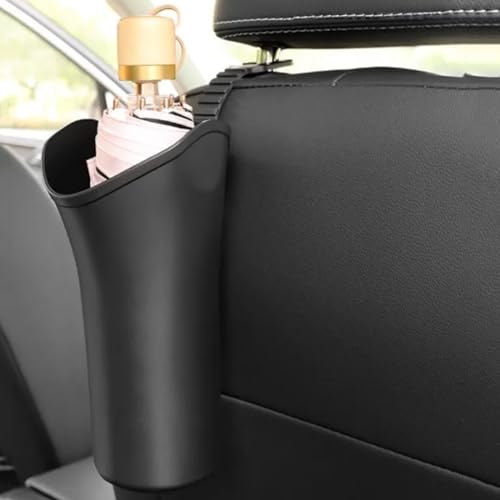NEVKA Waterproof Car Umbrella Bucket, Umbrella Holder Car Door Trash Can with Car Seat Hooks, Hanging Car Storage Bin for Headrest Pillow