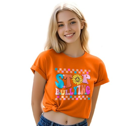 Unity Day Orange Shirts for Teen Girls or Boys Bullying Make Extinct T-Shirt Youth No Bullying Tee — view 2