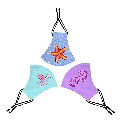 NANOFIBER kids mask with removable Nanotechnology N95 filter, Comfortable and Washable 3pc Underwater set