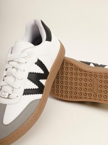 Image of WROGN Men's TPR Gum Sole Retro Sneakers | Aeroflex Rebound Insock | Lace-up Low-Cut