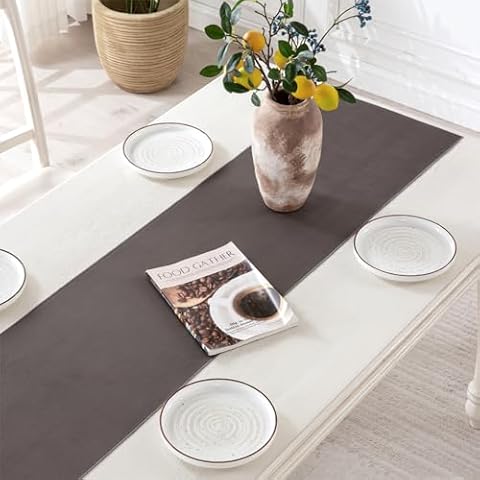BALCONY & FALCON Suede Table Runner Cover