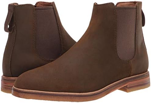 Clarks Men's Clarkdale Gobi Chelsea Boot, Dark Olive Suede, 11.5 | Image 6