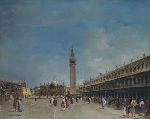 Lienzo de la Piazza San Marco por Francesco Guardi, ideal para renovar el salón, 60x90cm