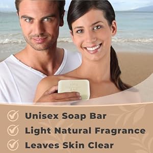 One With Nature Dead Sea Salt Soap Bar 3Pack 7Oz Contains Magnesium Sulfur 21 Essential Minerals For All Skin Types Shea Butter Argan Oil Unscented Good for Psoriasis Eczema Rosacea