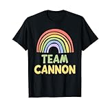 Happy Colorful Team Cannon Rainbow Pride Green Yellow Tシャツ
