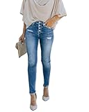 DGRPI Women's Ripped High Waisted Skinny Jeans Distressed Stretchy Boyfriend Denim Pants