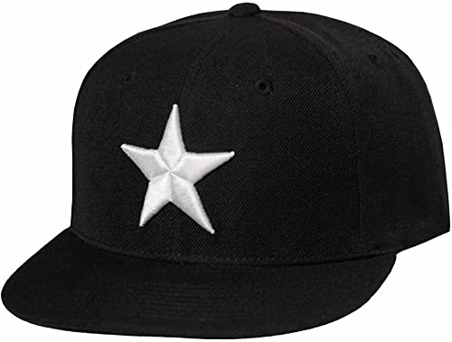 Black Dallas Lone Star Flat Bill Snapback Hip-Hop Baseball Cap Hat