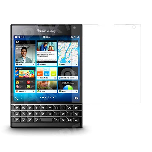 (2 Pks) QTek Tempered Glass Screen Protector for Blackberry Q30 Passport, Case Friendly, 9H Explosion Proof, Anti-Fingerprint, Scratch Proof, Bubble Free (Q30 Passport)