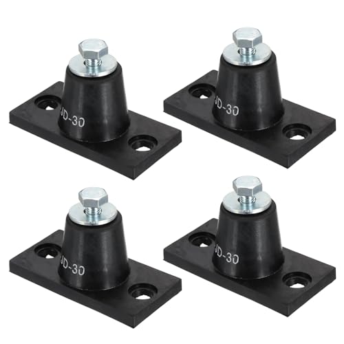 PATIKIL Rubber Vibration Isolator Mounting Bracket 30kg / 66lb Load Bearing, 4 Pack Machine Shock Absorber for Mini Split HVAC Air Conditioner Condenser (3.15 x 1.6 x 1.5