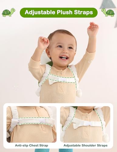 JunNeng Baby Head Protector Backpack, Toddler Walking Fall Head Protection, Green Frog