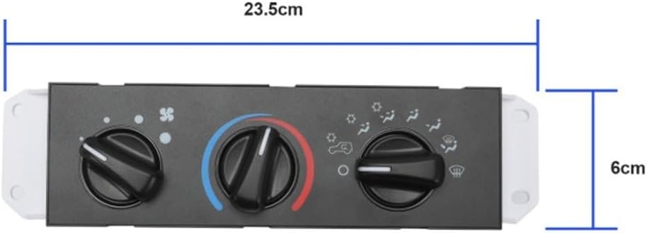AC Control Panel Switch 55037473AB for Jeep for Wrangler for TJ 1999-2004 Air Conditioning Temperature Regulator Replacement Part Easy Installation