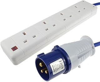 kenable 4 Way 16A Motorhome/Caravan/Camping Mains Electric Hook Up Extension Lead 5m [5 metres]