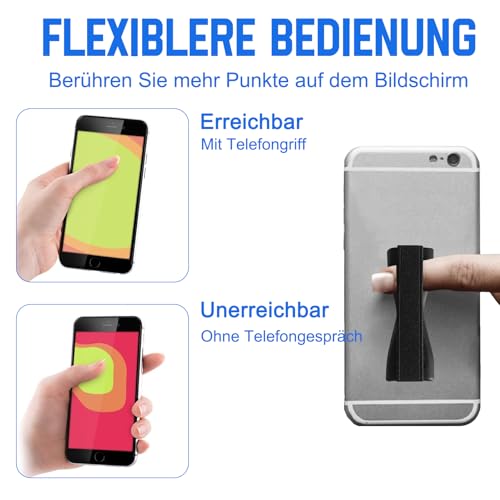 3 Stück Premium Smartphone Fingerhalter Handy Halter, Einhandbedienung Handy Halter Fingerhalter Griff Halter, Selfie Handy Halter Selbstklebender Handy Griff