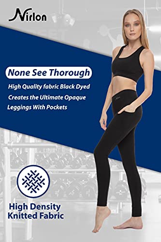 Nirlon Women's Leggings With Pockets High Waisted Workout Yoga Pants (2Xl, Black) #TOP4