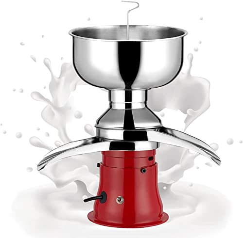 Separador centrífugo de crema de leche, máquina eléctrica de separación de leche fresca de aleación de aluminio 50L/H, rango de ajuste de proporción 1:4~1:10, producción de crema y leche desnatada