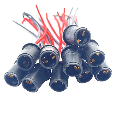 10 Packs T10 194 W5W LED Bulbs Sockets Female plug Pre-Wired Harness Connector Adapter for Auto Car Trucks boats