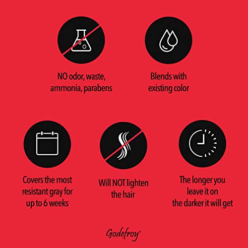 Godefroy Hair Color Kit For Spot Coloring Great For Small Areas Covers Up Gray Hairs Assorted Colors Available 4 Applicaion Kit, Light Brown, 1 Count #TOP4