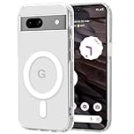 Yxnvixn for Google Pixel 7a Case 6.1-Inch, [Compatible with Magsafe] Shockproof Military-Grade Protection Cover, Slim Transparent Anti-Fingerprint Magnetic Phone Case for Pixel 7a Case, Clear