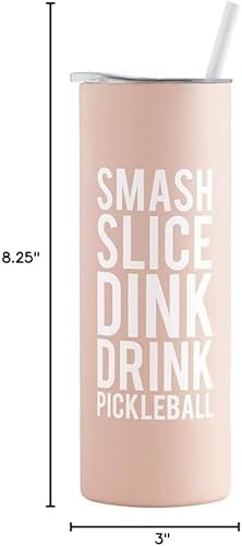 Miniatura 2 de Santa Barbara Design Studio Lili + Delilah - Vaso térmico de acero inoxidable con pajilla, 20 onzas, Smash Slice Dink