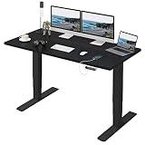 SANODESK EQ5 Bureau Bureau Électrique Réglable en Hauteur avec Plateau 160x80cm à 3 Colonnes avec 2 Moteurs, Panneau Tactile à Mémoire Automatique (Noir)
