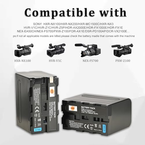 Batería NP-F950 recargable con cargador compatible Sony CCD-TR511E 5