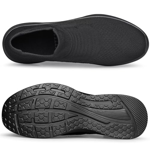 BNR Mens Pull-on Lazy Shoes Sock Sneakers Flat Casual Lightweight Comfortable Air Cushion Support4