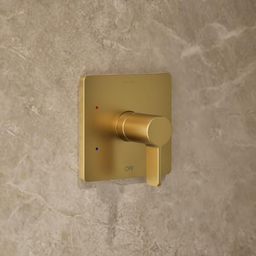 Image of KOHLER TS23503-4-2MB Parallel Rite-Temp shower trim, Vibrant Brushed Moderne Brass