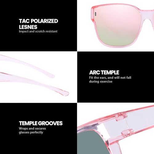 Image of Xfeel Polarized Over Glasses Sunglasses for Women Fitover Sun Glasses | Sunglasses that Fit Over Glasses, UV400 Protection, Outdoor Driving Shades, Over Reading /Prescription Glasses Sunglasses
