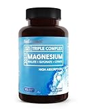 BioEmblem Triple Magnesium Complex | 300mg of Magnesium Glycinate, Malate, & Citrate for Muscle Relaxation, Sleep, Stress Relief, & Energy | High Absorption | Vegan, Non-GMO | 90 Capsules