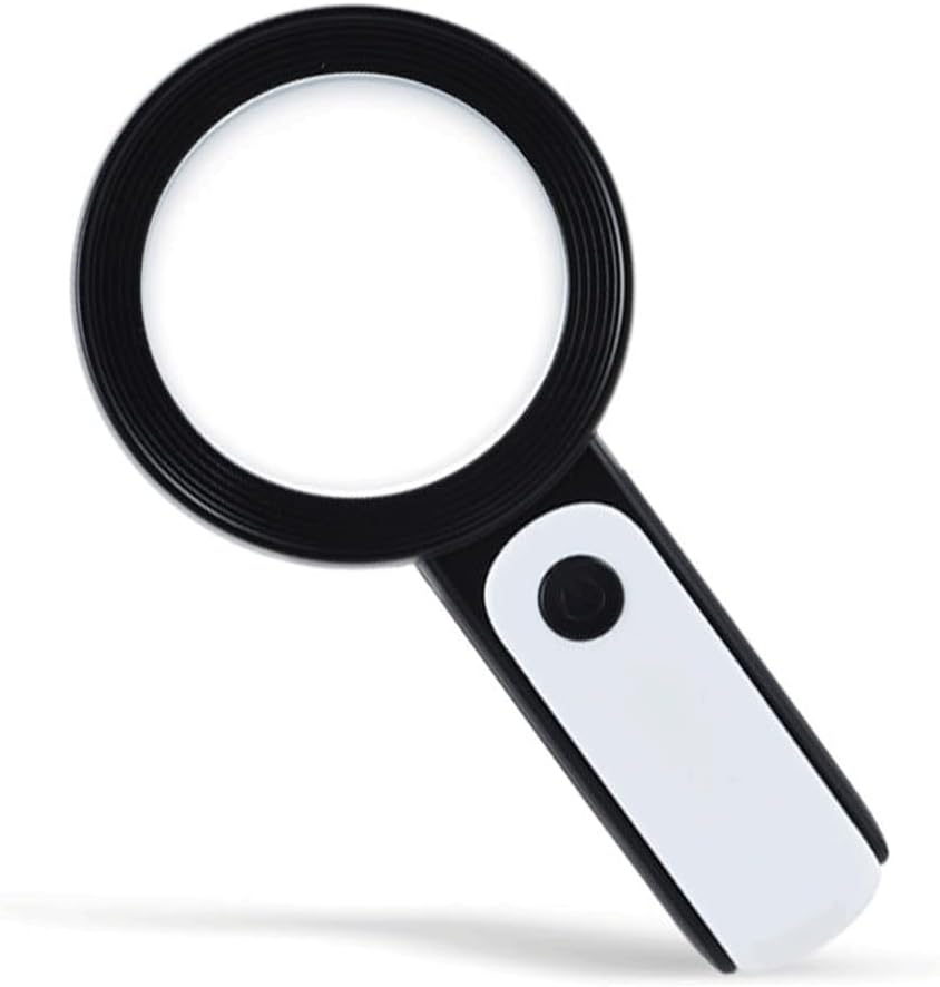 Handheld Magnifying Loupe with LED Magnifier Coins Stamps Seniors(D)