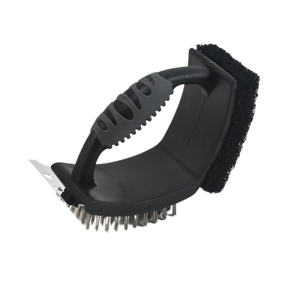 Brosse métallique en acier à angle droit outil cuisson nettoyage filet gril barbecue