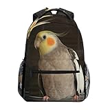 Backpack Travel Cockatiel Wire Bird Cage School Bookbags Shoulder Laptop Daypack College Bag for Womens Mens Boys Girls