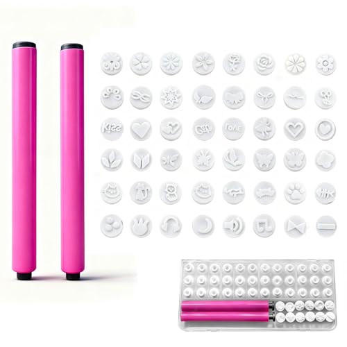 48 Pcs Nail Stamp Pen Set Nail Art Pens Quick Nail Art Tools with Different Patterns Flower Butterfly Rose DIY Nail Stamping Pen Kit Nail Design Tools for Women
