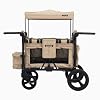 Keenz MOOV 2-Passenger All-Terrain Stroller Wagon with Reclining Seats, Cooler Bin, Push/Pull Handle, and Rubber Wheels – Foldable Wagon for Kids and Toddlers, Mocha