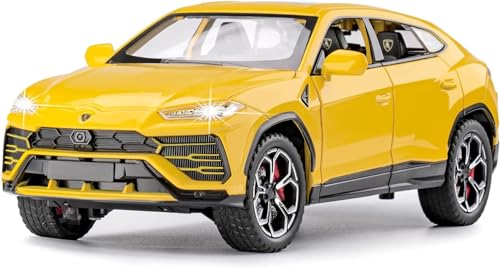 Image of 1:24 Urus Toy Car for Kids Diecast Metal Cars Model Urus Toy Car for Kids Sound and Light Pull Back Openable Door,