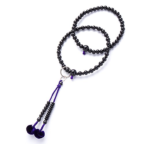 数珠 京念珠 女性用 浄土宗用本式数珠 京念珠 黒檀 念珠