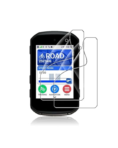 yystao Juego de 2 protectores de pantalla para Garmin Edge 850 GPS para bicicleta, película suave, HD, transparente, antihuellas, antiarañazos