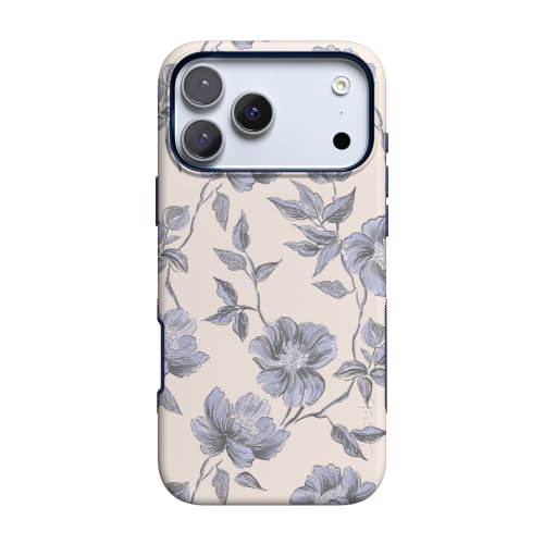 Casely iPhone 18 Pro Max Case | Ink & Iris | Vintage Floral | Bold Protective Design | Compatible with MagSafe