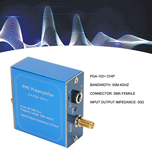 RvSky Low Noise Amplifier, Ultra Low Noise Amplifier, Connector SMa Female, Gain 20dB, Extremely Low Noise Figure, DC 9-15V, Bandwidth 50m-4ghz