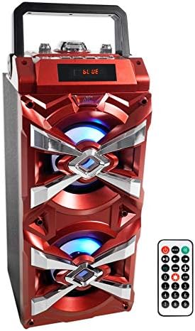 NYC Acoustics X-Tower Dual 4" Bluetooth Speaker w/Sound Activated LED's+Remote