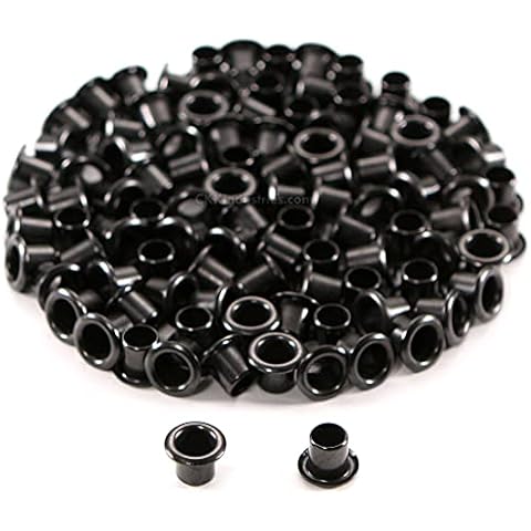 HolsterSmith Kydex Holster Eyelets - (#8-8 Length) - (1/4 in. Diameter) - (Black Coated) - (100 Pack) - (USA Made) - Kydex Rivets for DIY Holster and Sheath Making Cover