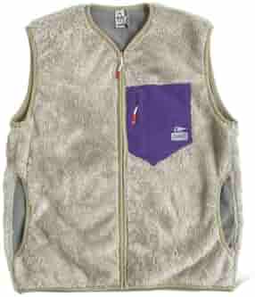 Chums Men's Bonding Fleece No Collar Vest, MELANGE GRAY, M