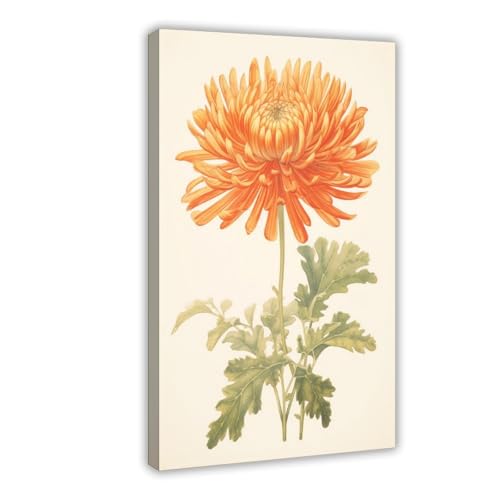 BRIGHT KNIGHT Vivid Print Of Chrysanthemums Flowers And Plants For