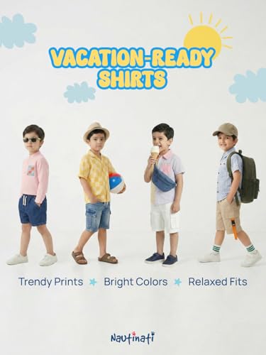 Image of Nautinati Boys Printed Full Sleeve Shirt with Regular Collar | Age 1-5 Years