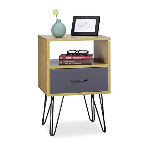Mesitas de Noche Vintage Retro Marca Relaxdays