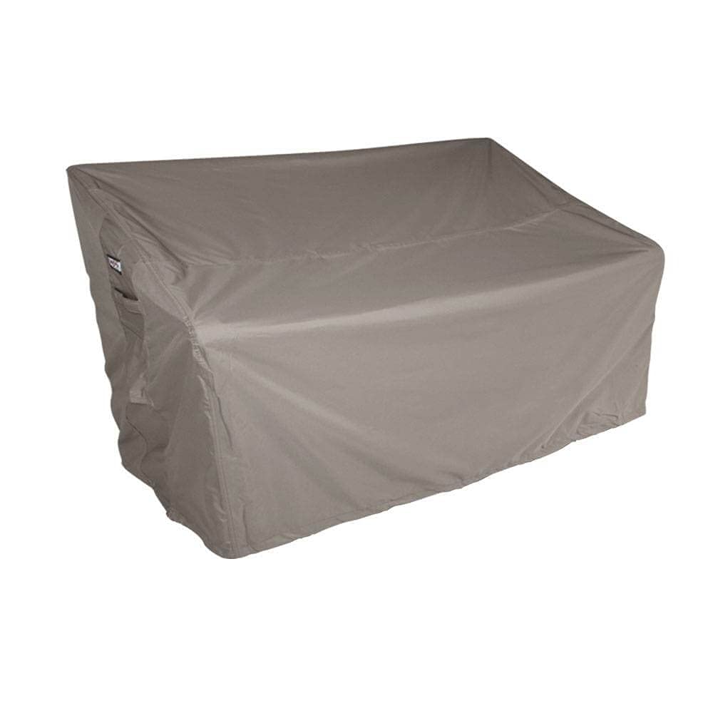 Abdeckung für Gartenbank 155 x 65 H: 95/65 cm | Atmungsaktiv | Wasserdicht | UV - beständig | Doppelt genähte, PU-versiegelte Naht | Elastischer Kordelzug |