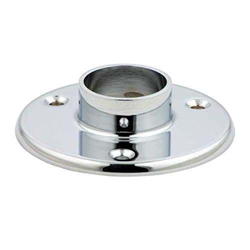 5" Wall Flange Bar Foot Rail 2" OD Round Edge