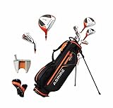 Aspire Xlite Super Performance Precise Junior Golf Club Set, Orange Set for Ages 9 to 12, Right Handed