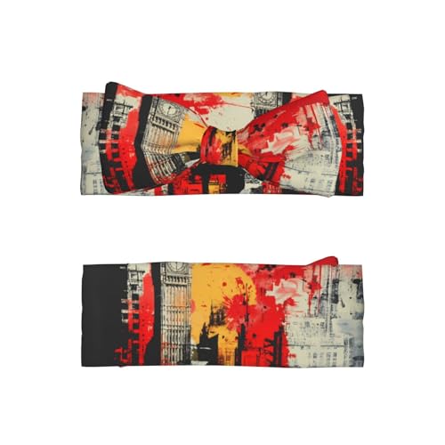 Newborn, Baby, Toddler Hair Accessories, City Icons Bow Hair Accessories, Kids Elastic Bow Headband 0-6 Months2