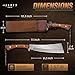 Purple Dragon Heavy Duty Machete for Cutting Trees & Yard Work - Camping/Survival Knife with Solid Wood Sheath - Bushcraft & Brush Clearing - 15 Inch